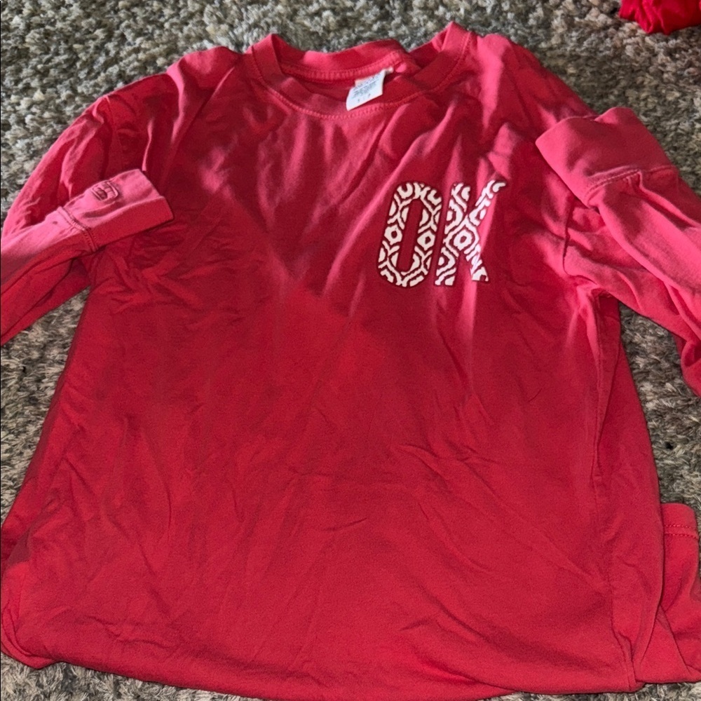 Red Oklahoma Long Sleeve Shirt